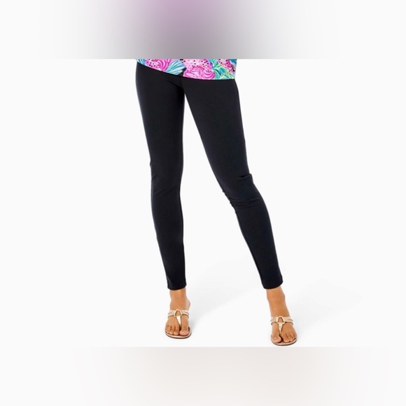 Lilly Pulitzer Low Rise Mia Black Leggings S - Picture 1 of 5